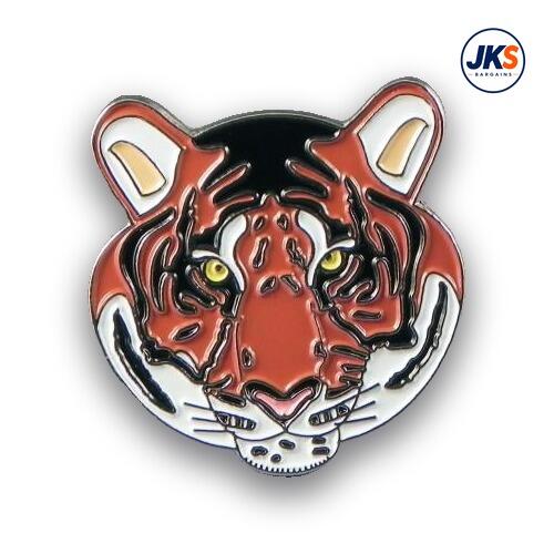 Tiger Head Pin Badge