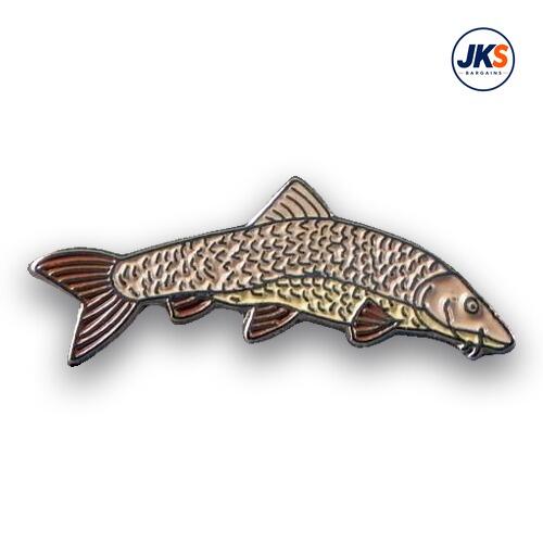 Barbell Fish Pin Badge