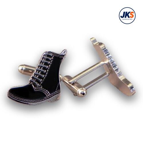 10 Pairs x Black DM Style Boot Cufflinks