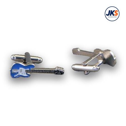 Blue Electric Guitar Cufflinks