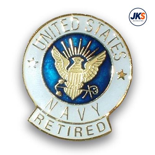 US Navy Retired Pin Badge