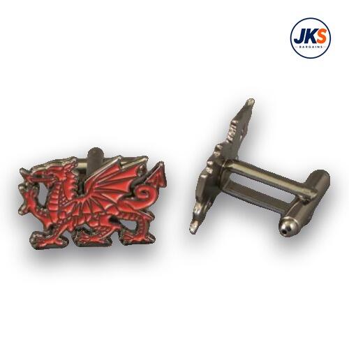 10 Pairs x Welsh Dragon Cufflinks