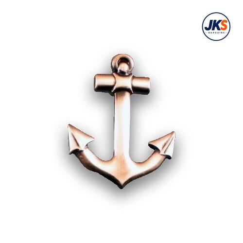 3D Anchor Antique Copper Plated Pin Badge