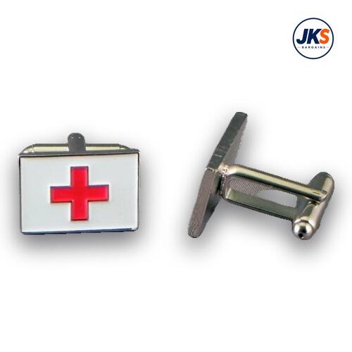10 Pairs x Red Cross Flag Cufflinks