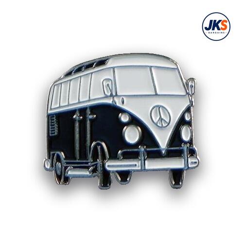 Black Campervan Pin Badge