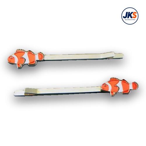 10 x Pairs Clown Fish Hair Grips