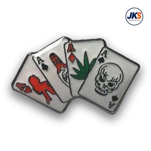 Four Aces Pin Badge