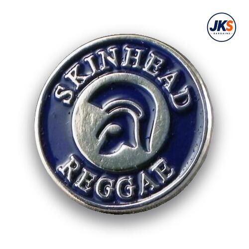 Skinhead Reggae Blue Pin Badge