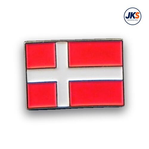 20 x Danish Flag - Flag of Denmark Pin Badges
