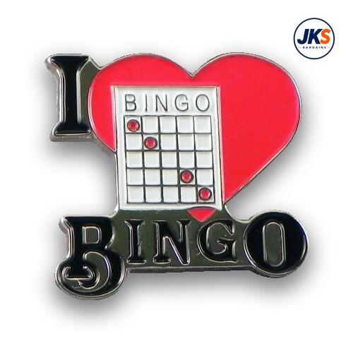 20 x I Love Bingo Pin Badges