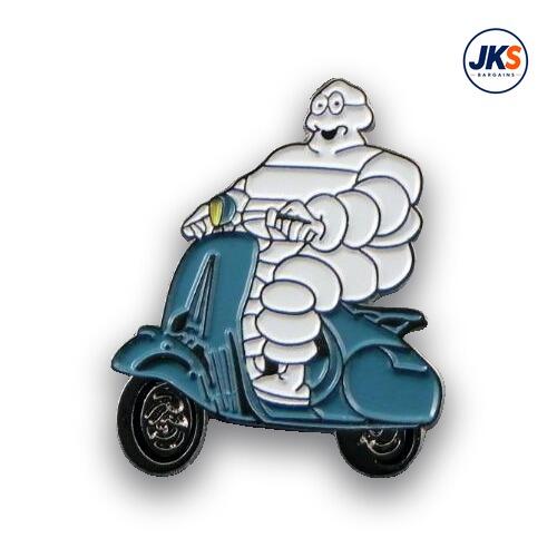 20 x Man on Scooter Pin Badges