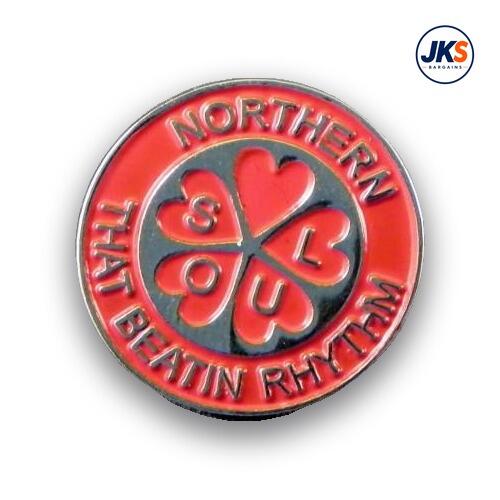 20 x Red NS That Beatin Rhythm Pin Badges