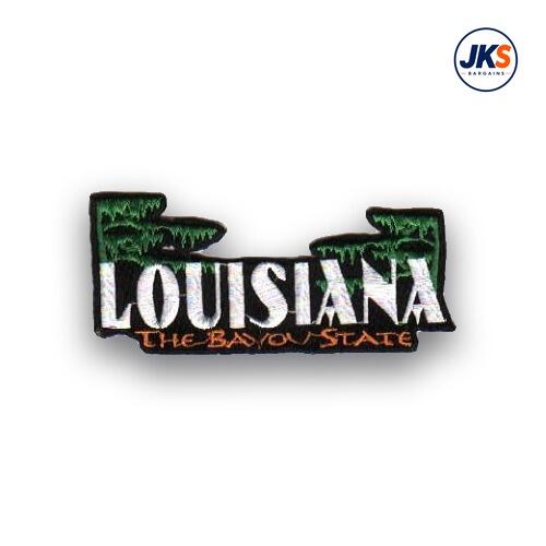 Louisiana the Bayou State Iron on Patch