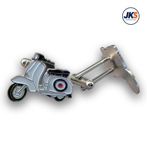10 Pairs x Mod Roundel Scooter Cufflinks