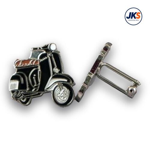 10 Pairs x Black Scooter (Style 2) Cufflinks