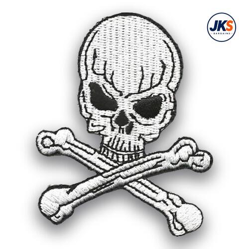 10 x Skull and Cross Bones Iron on Patch