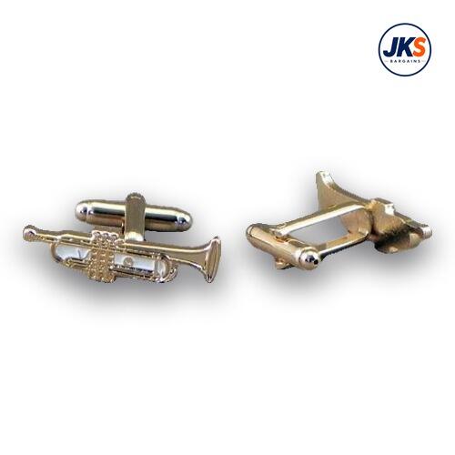 Gold Plated Trumpet Cufflinks