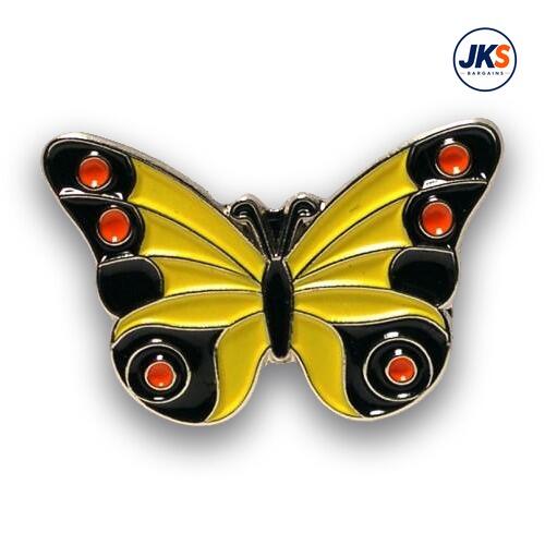 Yellow Butterfly Pin Badge