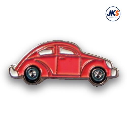 Red Beetle Style Car Pin Badge