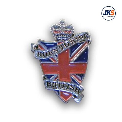20 x Born to Ride British Pin Badges