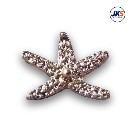 Chrome Plated 3D Starfish Pin Badge