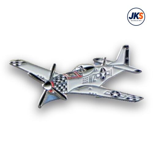 P51 Mustang Plane Pin Badge