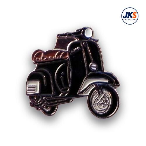 Black Scooter (style 2) Pin Badge