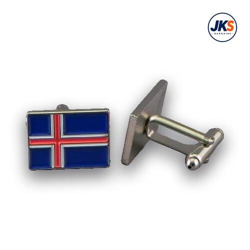 10 Pairs x Icelandic Flag - Flag of Iceland Cufflinks