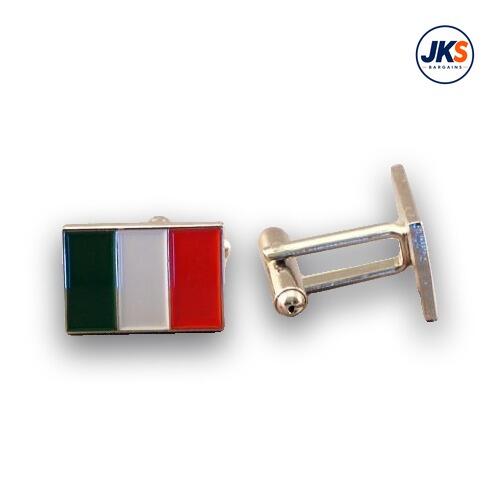 10 Pairs x Italian Flag Cufflinks