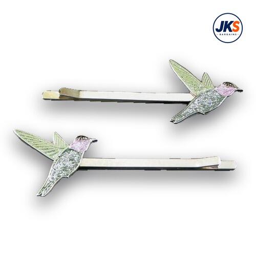 10 x Pairs Humming Bird Hair Grips