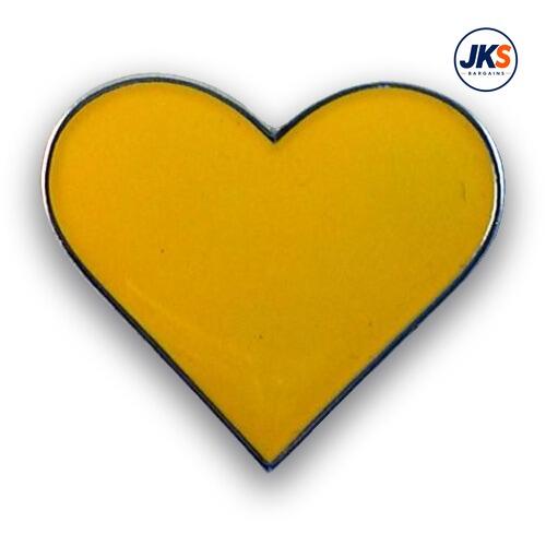20 x Gold Heart Pin Badges