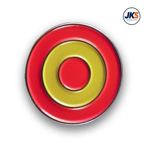20 x MOD Roundel - Target in Spanish Colours Pin Badges