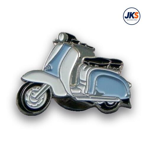 20 x Light Blue and White Scooter Pin Badges