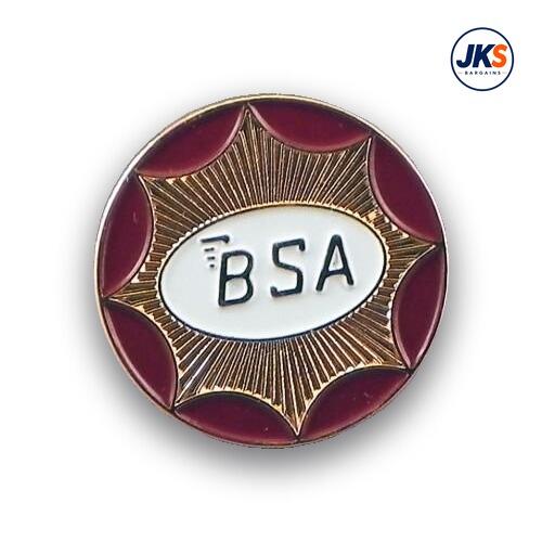 20 x BSA Circle (Gold Platted) Pin Badges