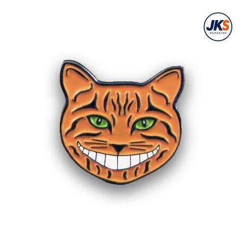 20 x Cheshire Cat Pin Badges with glow in the dark Smile