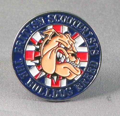 20 X British Scooterists The Bulldog Breed Pin Badges