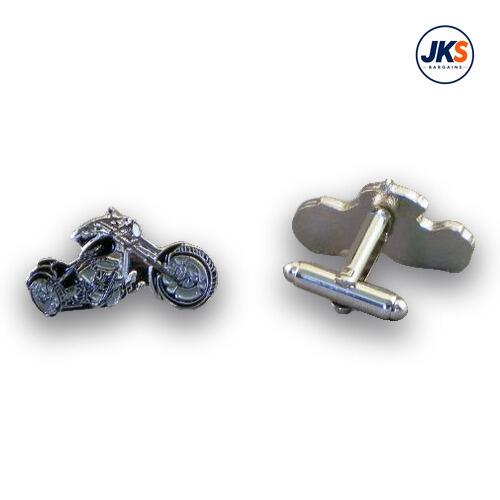 10 Pairs x Black Chopper Style Motorbike Cufflinks