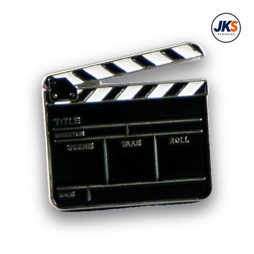 Film Clapper Board Pin Badge