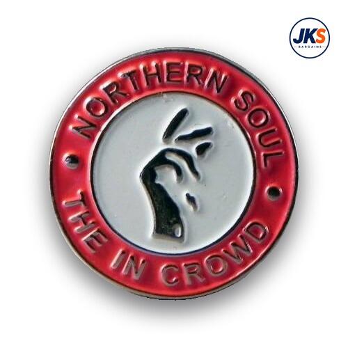 Northern Soul The In Crowd Red Pin Badge