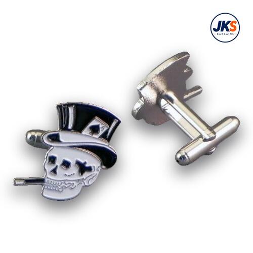 10 Pairs x Smoking Skull Cufflinks