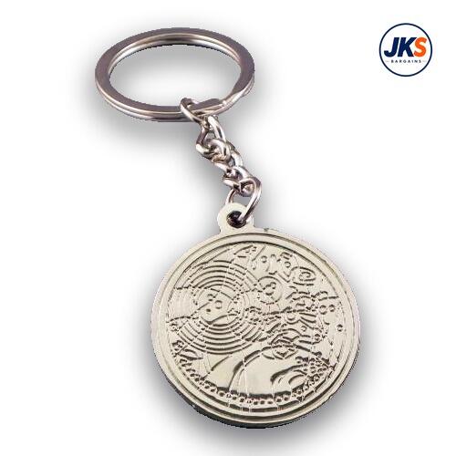 Double Sided Time Lord Pocket Watch Keyring