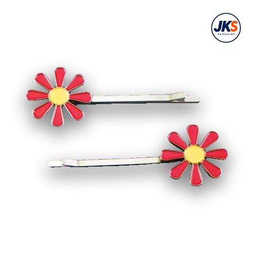 10 x Pairs Hippy Daisy Hair Grips
