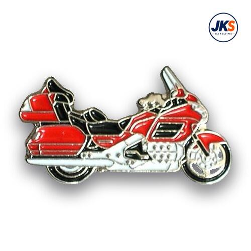 20 x Red Touring Motorcycle Pin Badges