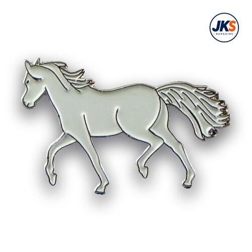 20 x Grey Horse Pin Badges