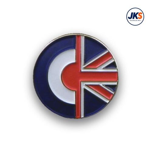 20 x Roundel Union jack Pin Badges