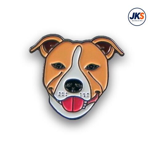 20 x Staffie Dog Head Pin Badges