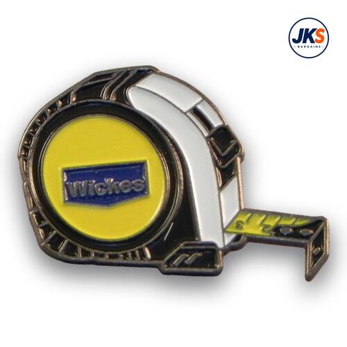 Tape Measure Pin Badge