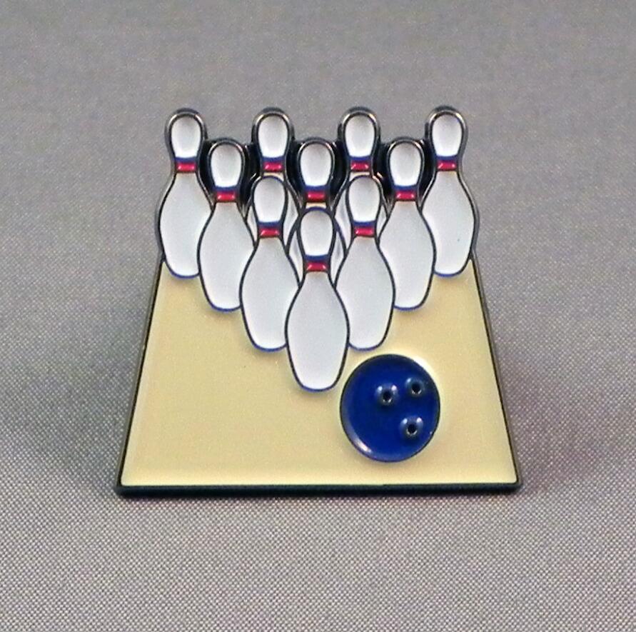 20 x Ten Pin Bowling Pin Badges
