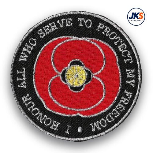 10 x Honour Poppy Iron on Patch