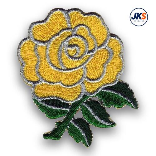 10 x Yellow Rose Iron on Patch